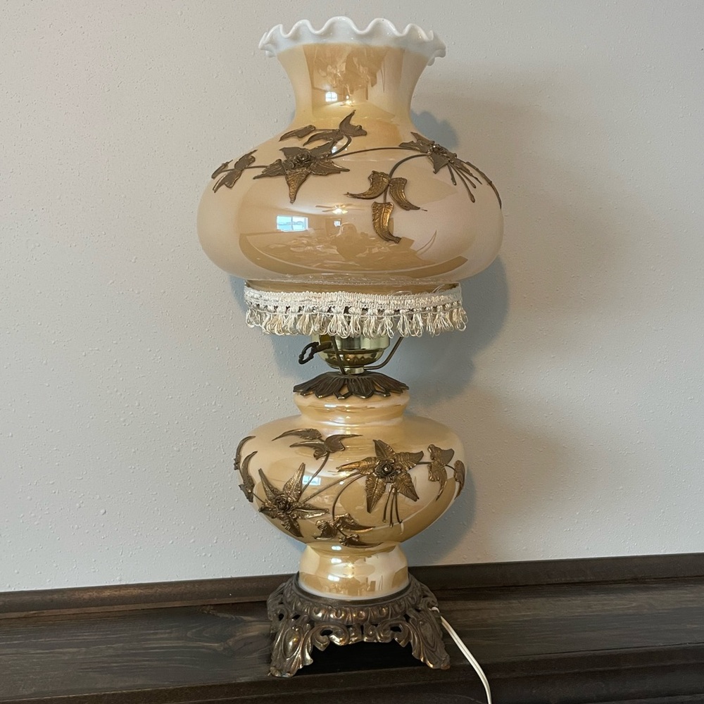 Gorgeous Antique Hurricane Lamp